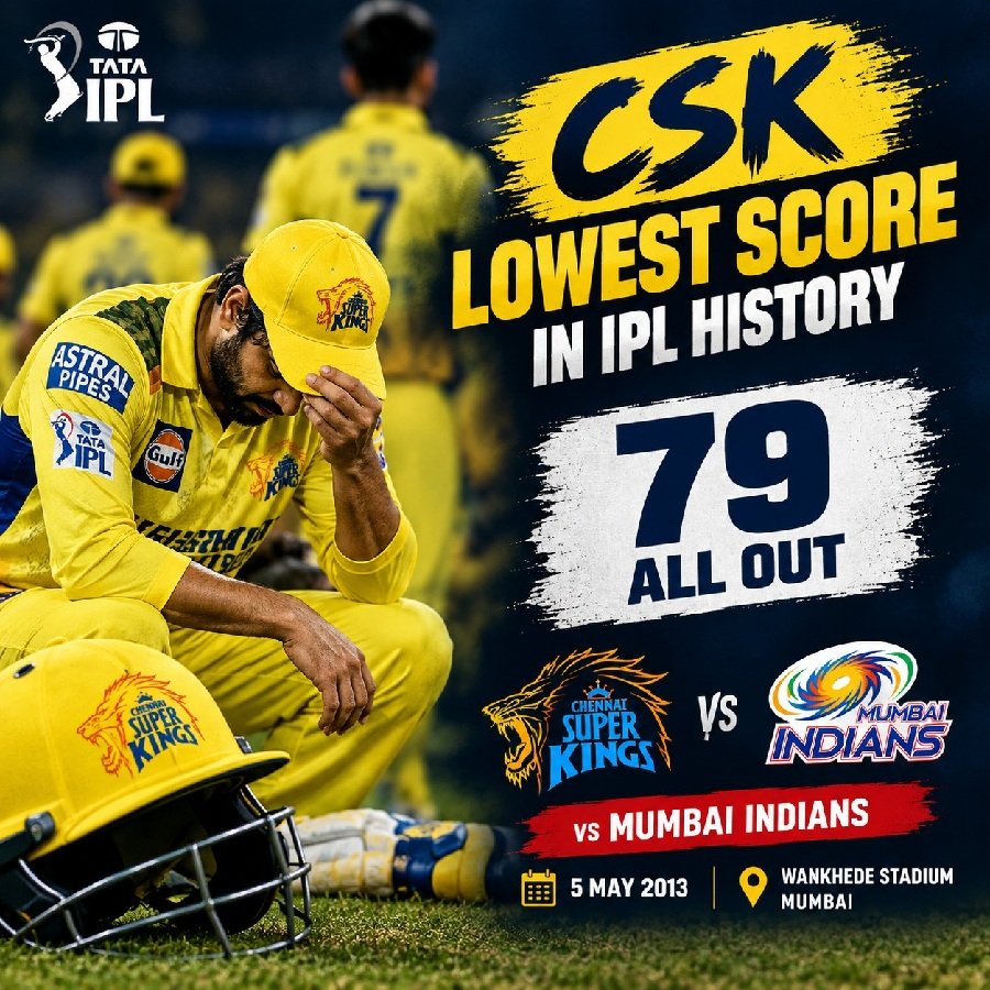 CSK Lowest Score in IPL History