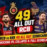 RCB vs KKR 49 All Out Scorecard
