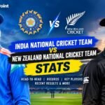 India National Cricket Team vs New Zealand National Cricket Team Stats